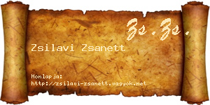 Zsilavi Zsanett névjegykártya