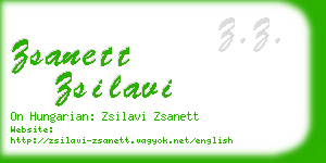 zsanett zsilavi business card